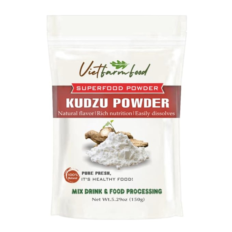 Kudzu Root Powder 5.29 Oz (150G) Vietfarmfood: Freeze-Dried Extracted From 100% Pure, Sugar-Free. Used To Mix Mixed Drinks Fresh