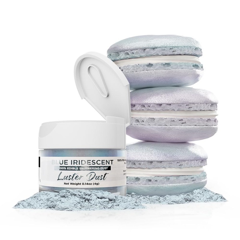 Luster Dust – Blue Iridescent (4G 1X Jar) | Edible Vegan Dust & Paint For Cake Decorating, Ice Cream, Desserts, Cocktails And Be