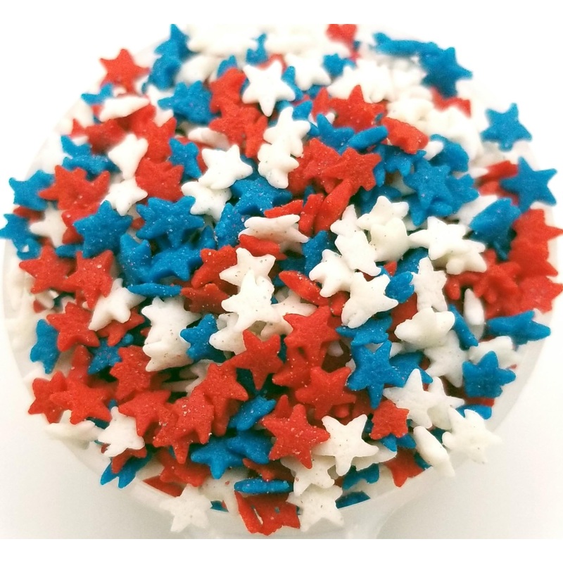Ncs 4Th Of July Red, White And Blue Mini Star Edible Sprinkles, 8 Ounces – Great For Cupcakes, Cookies, Cakes, Cakes Pops