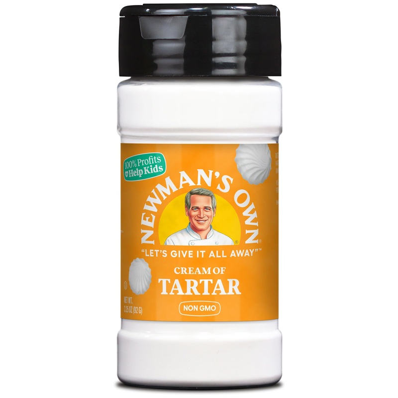Newman’S Own Cream Of Tartar, Baking Essential To Fluff Up Meringues, Cookies, And Cakes, Non-Gmo, Kosher, 3.25 Oz. Bottle