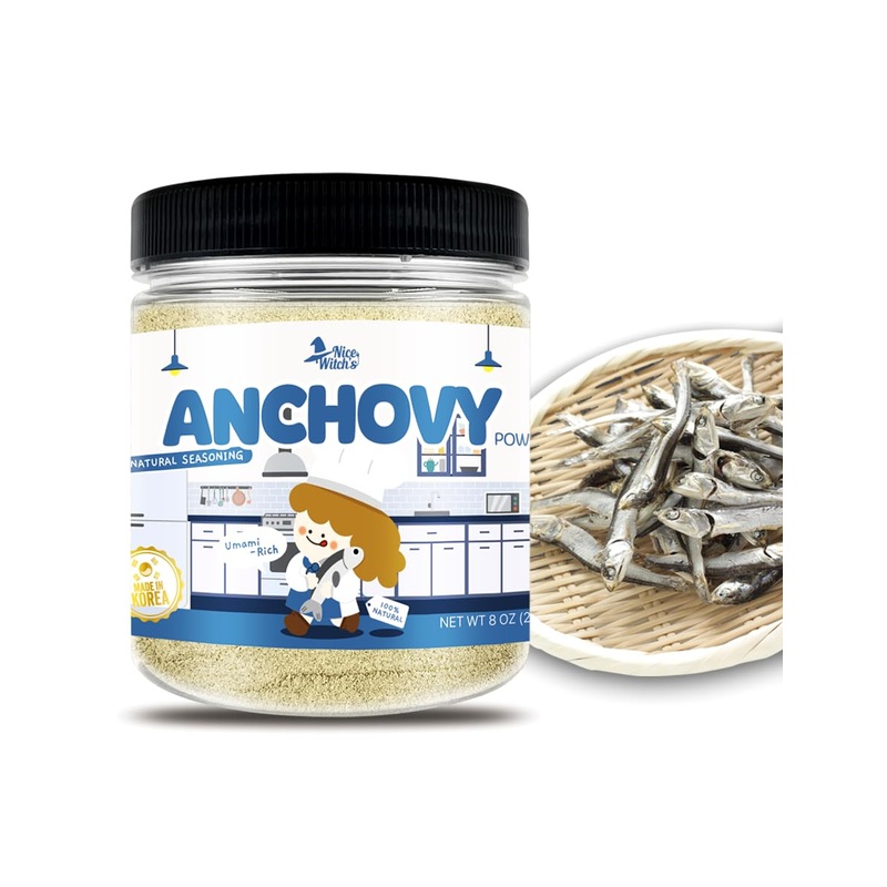 Nice Witch’S Korean 100% Pure Natural Seasoning Use Anchovy Powder In A Variety Of Korean Soups 8Oz 227G   (Anchovy)