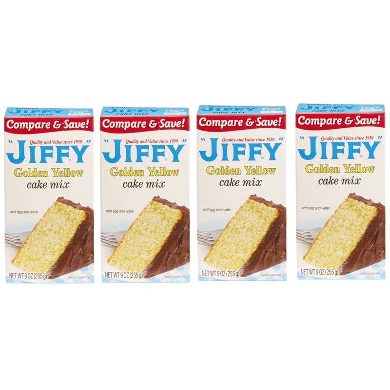 Pack Of 4 Golden Yellow Cake Mix, 9 Oz.