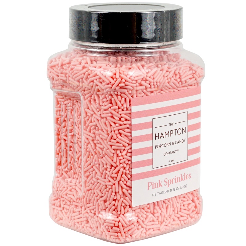 Pink Sprinkles Jimmies 11.28 Oz, Pink Sprinkles For Cake Decorating, Cake Sprinkles, Sprinkles For Baking, Ice Cream & More, The