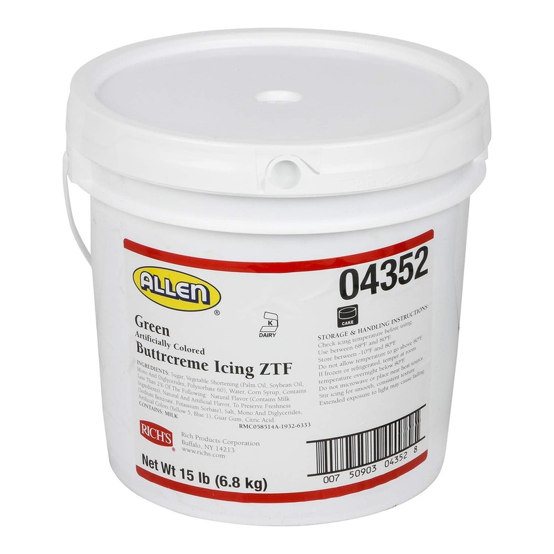 Rich’S Jw Allen Pre-Whipped Icing Green, Buttercream, 240 Oz