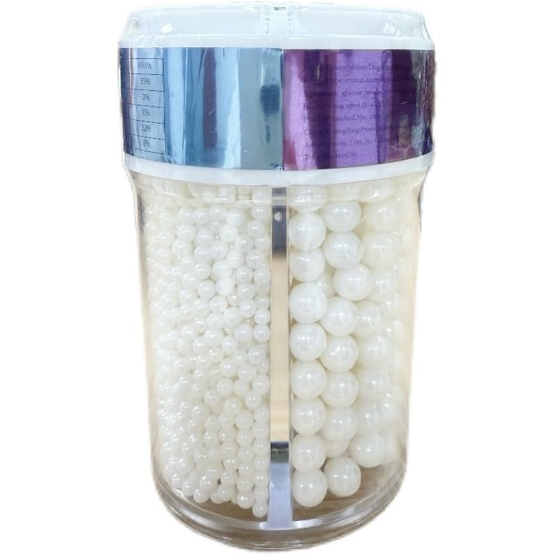 Sentovac 4-Sets Sprinkles For Cake Decorating |Edible Cake Cupcake Topper Decorations | 6.0Oz/ 168G White Mixing Pearl Sprinkles