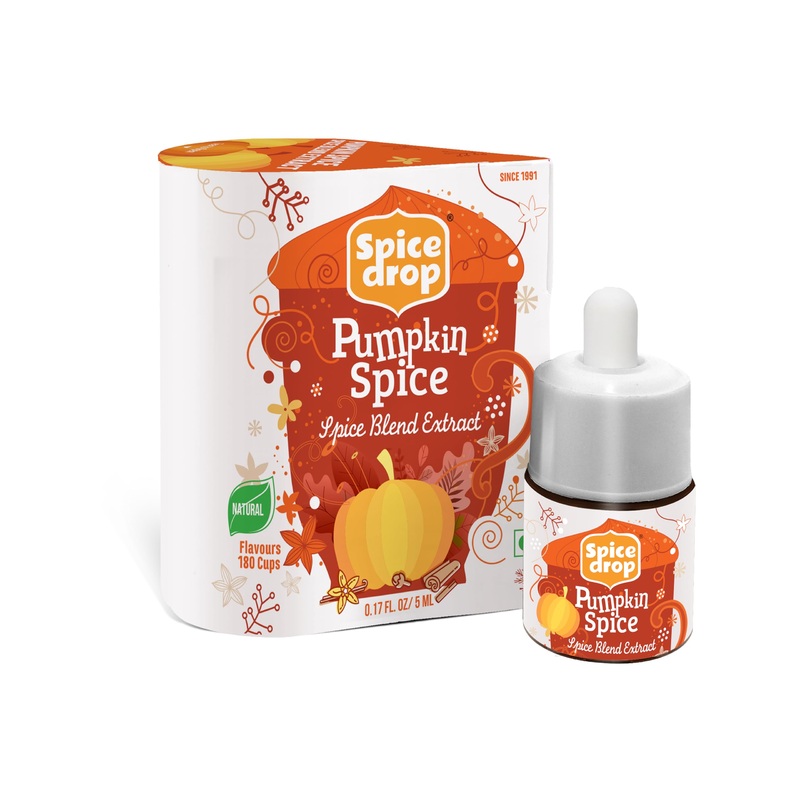 Spice Drop Pumpkin Spice Extract – Up To 180 Drops Per Bottle | Coffee, Cooking, Baking, Dessert | Rich In Quality And Aroma | N