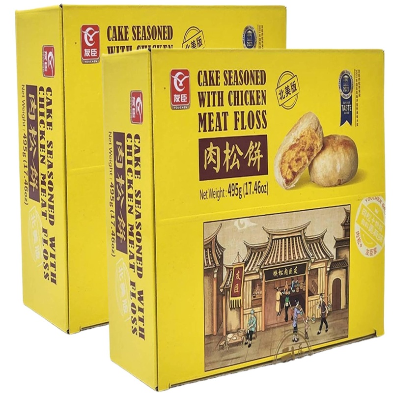 Youchen Cake Seasoned With Chicken Meat Floss 15Pcs – 17.46 Oz (495 G)