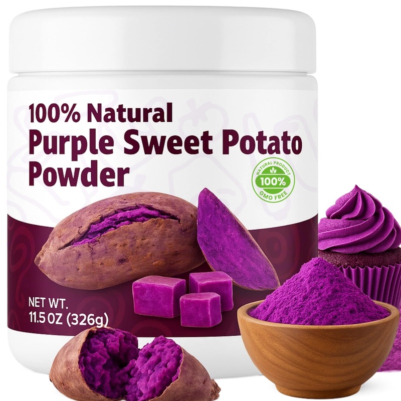 326G Purple Sweet Potato Powder – Pure Fine Ube Powder, Gluten-Free, Non-Gmo, Natural Purple Yam Mix – Baking Smoothies Latte Fr