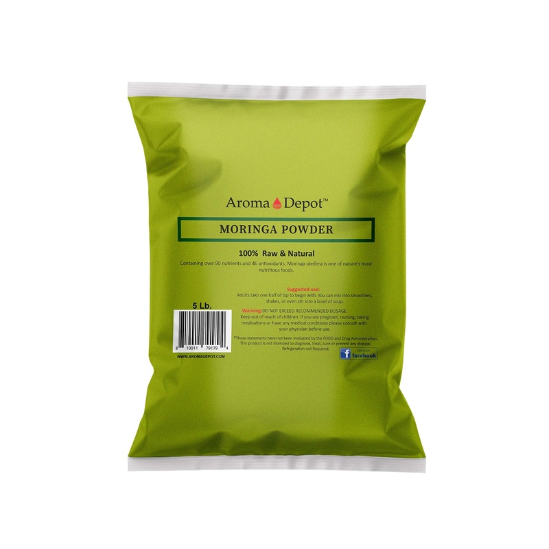 5 Lbs. Moringa Powder. Raw Natural Keto, Vegan, Rich In Vitamin C – Recommended For Use In Food, Tea, Juice, Or Coffee – Non-Gmo