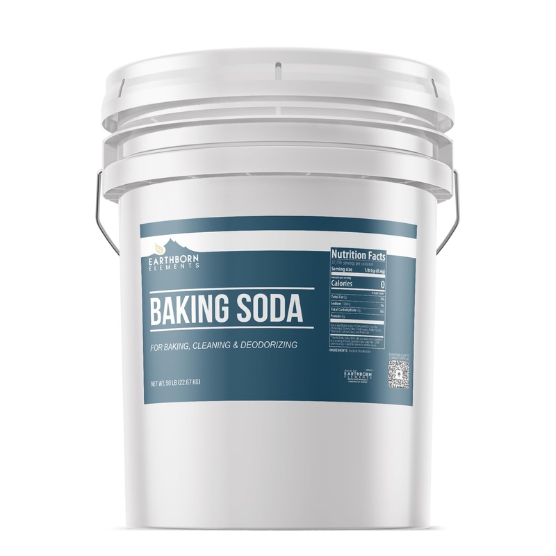 Earthborn Elements Baking Soda, 5 Gallon Bucket, Cooking, Baking, Cleaning, Deodorizing