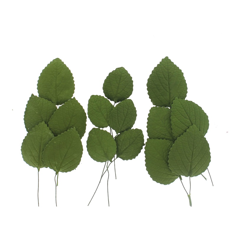 Global Sugar Art Hydrangea Leaves Sugar Cake Flowers Green Mix Of Large Medium And Small, 15 Count By Chef Alan Tetreault