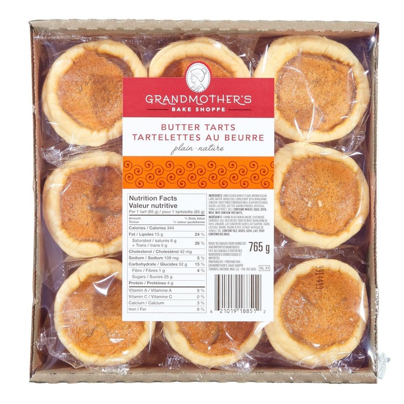 Grandmother’S Bake Shoppe Plain Butter Tarts, 765G/27Oz., {Imported From Canada}