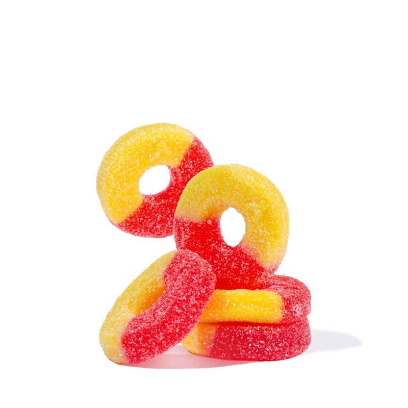 GUMMI RINGS STRAWBERRY BANANA FLAVOR