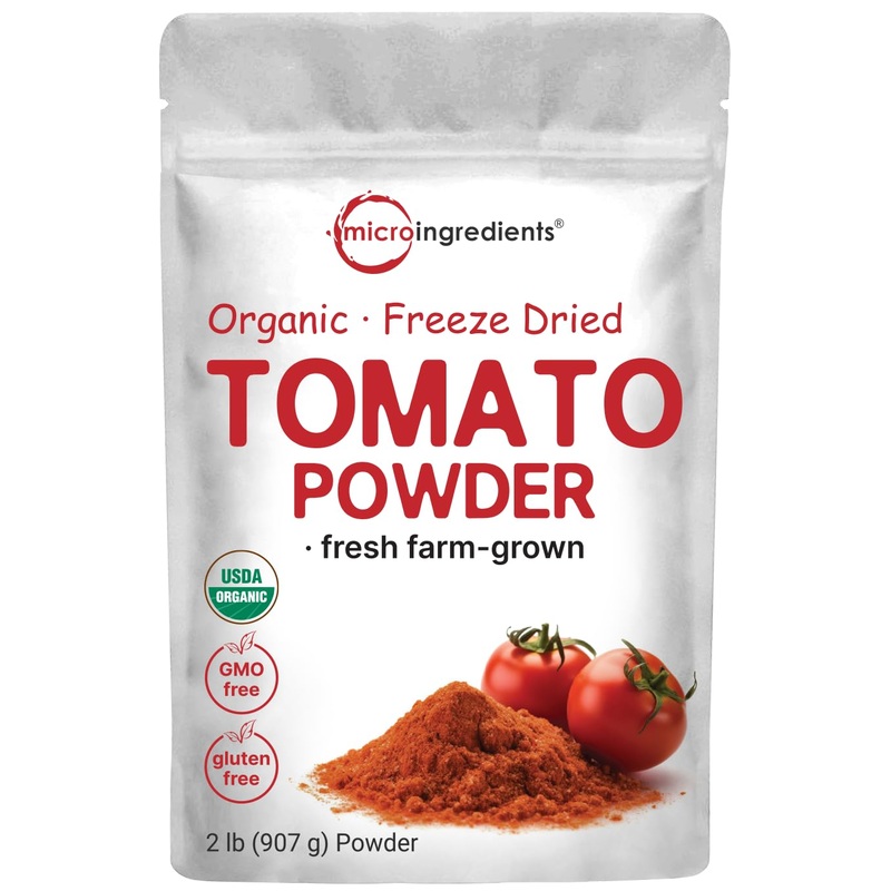 Organic Tomato Powder, 2Lbs | Fresh Freeze-Dried Farm Grown Tomatoes Source | Raw Savory Flavor | Great For Cooking Or Baking |