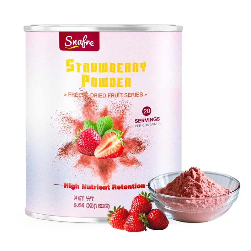Strawberry Powder, 5.64Oz/160G Freeze Dried Strawberry Powder, No Sugar & Additives, 100% Natural, Freeze Dried Fruit Powd-Er Fo