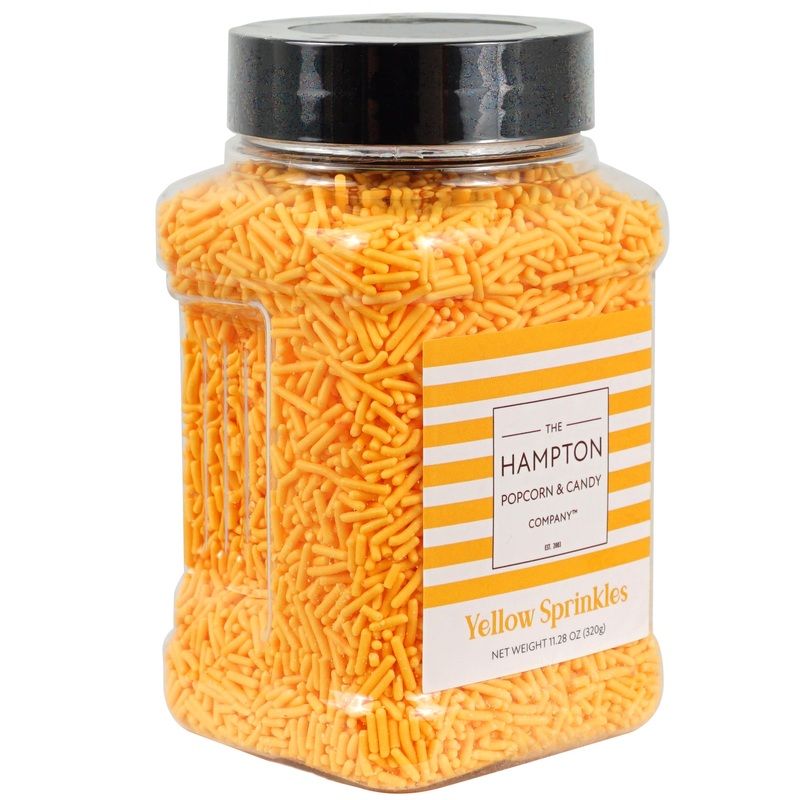 Yellow Sprinkles Jimmies 11.28 Oz, Yellow Sprinkles For Cake Decorating, Cake Sprinkles, Sprinkles For Baking, Ice Cream & More,